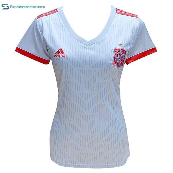 Camiseta España 2ª Mujer 2018 Blanco